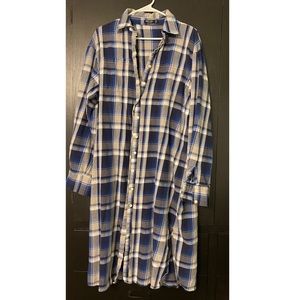 Nastygal long plaid shirt